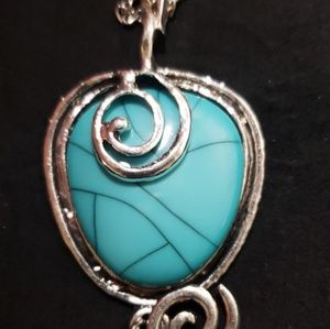 Handmade necklace vintage Stone